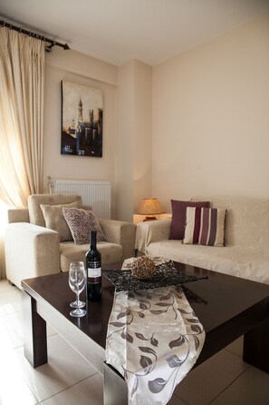 TV, fireplace, DVD player, books