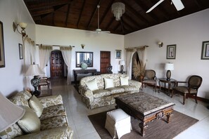 Smart TV, DVD player, books, video library