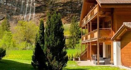 Beautiful apartment with balcony and waterfall view