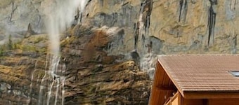 Beautiful apartment with balcony and waterfall view