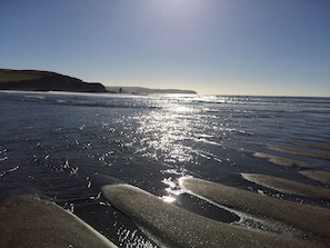 En la playa