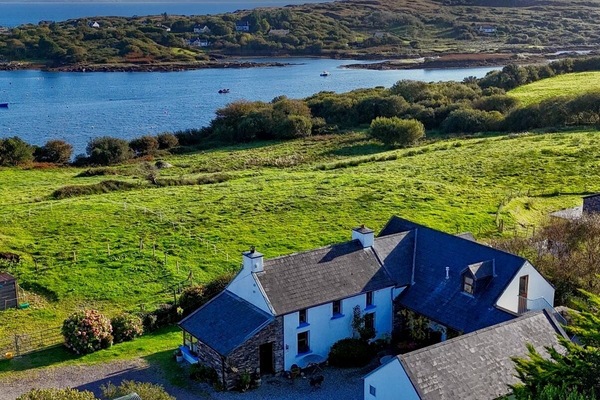 Aerial view of Westcove Farmhouse