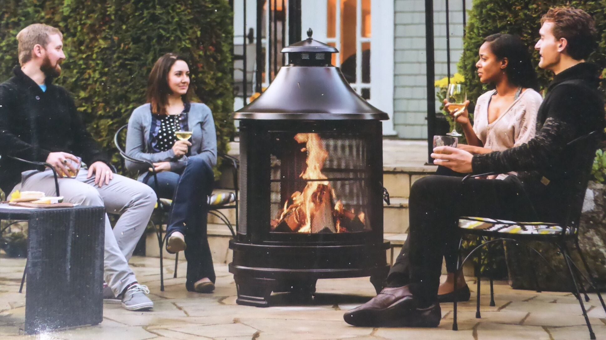 Relax on the lawn in a summer's evening around our Fire-Pit similar this one