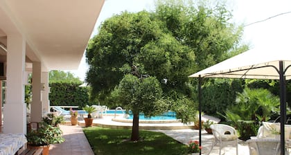 VILLA MIT KOMFORTABELEM POOL MIT GARTEN UMGEBUNG WEIßE BRUNNEN