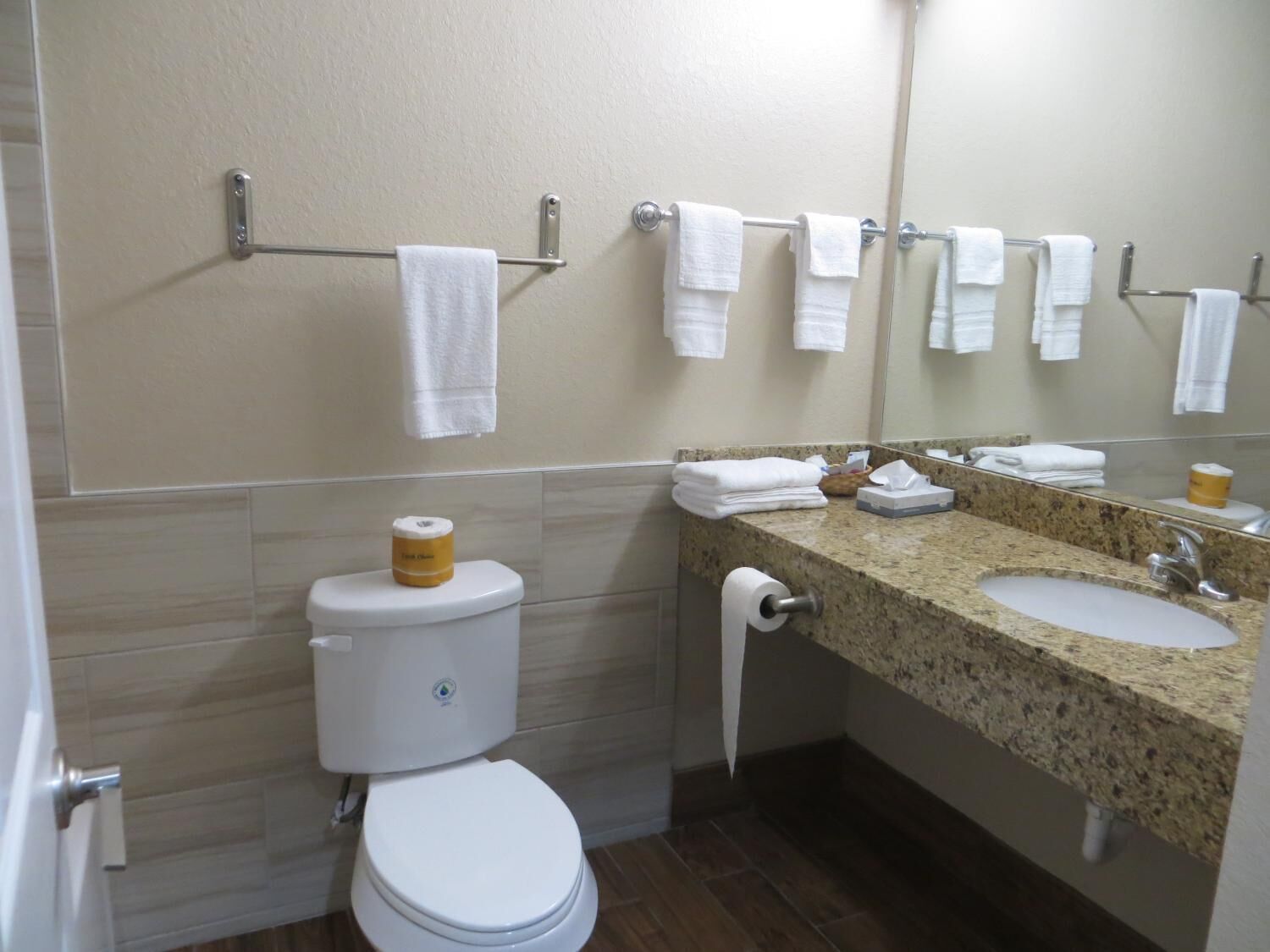 double room, 2 queen beds, non smoking | bathroom | combined shower/bathtub, towels