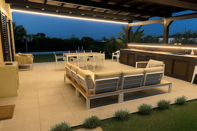 Villa in Sicily, Syracuse / Brucoli with sea & Etna view close to sea beach