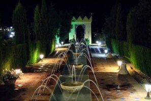 Outdoor banquet area