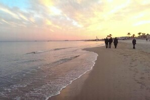 Vlak bij het strand