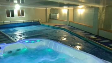 Indoor pool, a heated pool