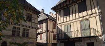 Charming Gite overlooking the river Truyere and the 14th Century bridge.