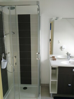 Shower, hair dryer
