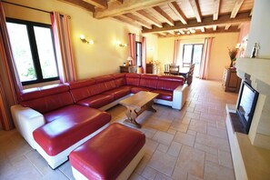 Smart TV, fireplace, DVD player, table tennis