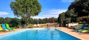 Outdoor pool - Charming house surrounded by vineyards and the Luberon countryside (Grambois)