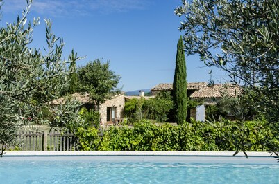 Charming house with swimming pool in the middle of vineyards in Luberon