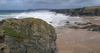 Cosy with a real Cornish feel right on the beach, near Padstow.