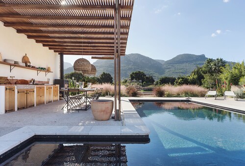 Exclusive designer stone villa with views over the mountains