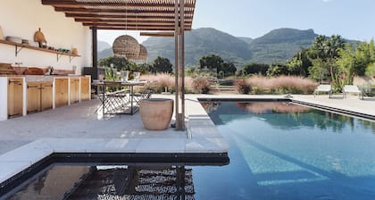 Exclusive designer stone villa with views over the mountains