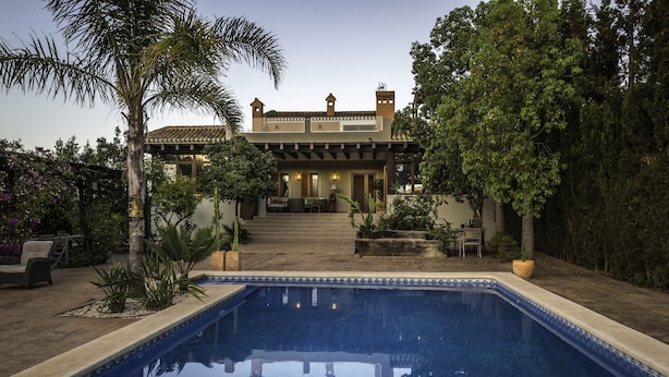 Outdoor pool - Magnificent Villa with garden and pool, overlooking the golf course (Los Belones, Cartagena, Murcia)