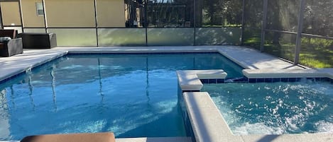 Una piscina riscaldata