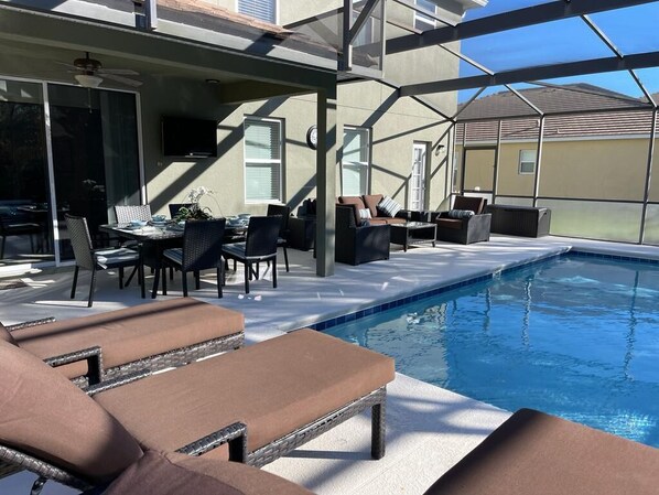 Una piscina riscaldata