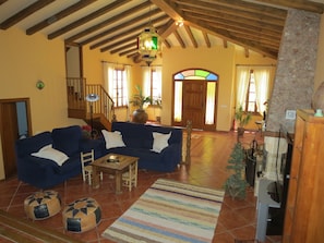 TV, fireplace, DVD player