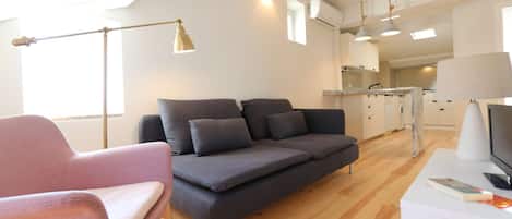 Smart TV, DVD player, books
