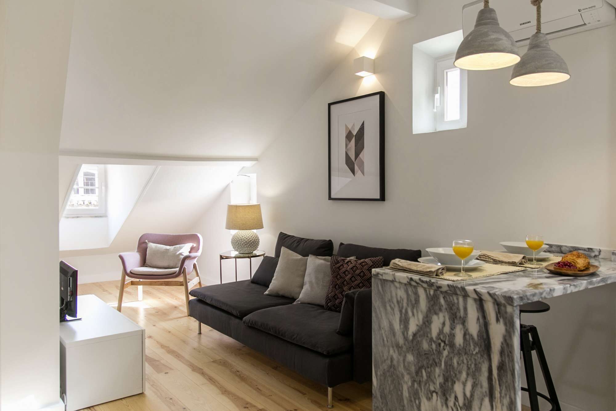 Smart TV, DVD player, books