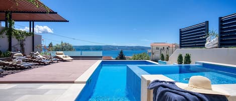 Outdoor pool, a heated pool