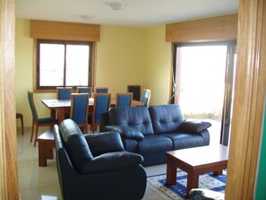 Televisie, een open haard, een tafeltennistafel en boeken