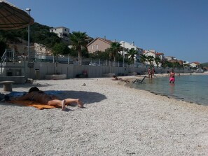 Sun-loungers, beach towels