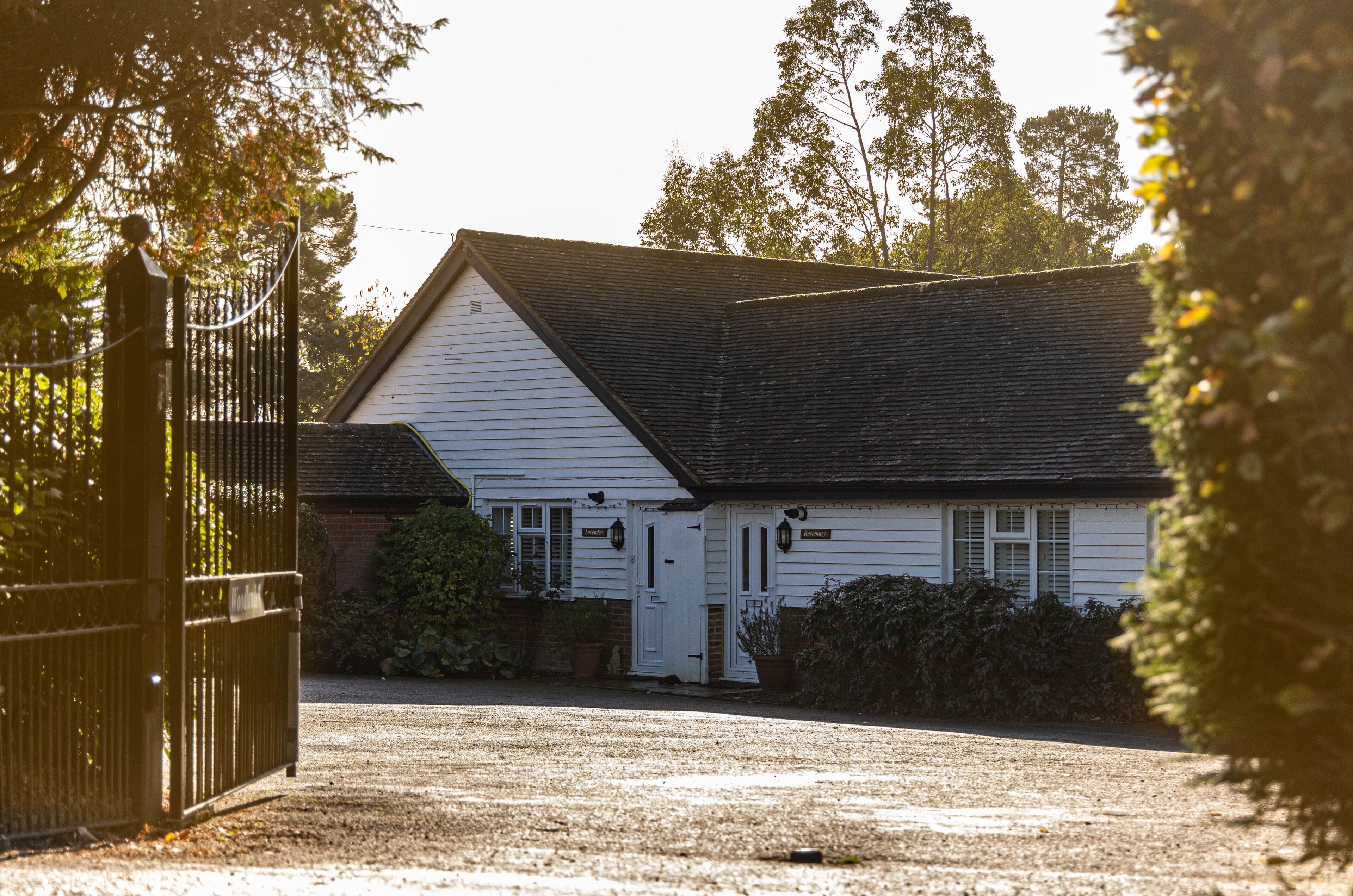 Cottages on 2 acres of delightful gardens, woodlands & tennis court.