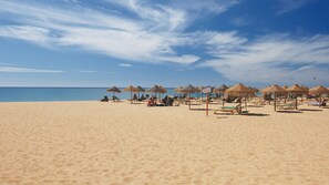 Beach nearby, sun-loungers