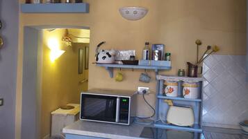 Kühlschrank, Mikrowelle, Herdplatte, Geschirrspüler