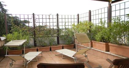 Janiculum near Trastevere Vatican nice studio well equipped with large terrace