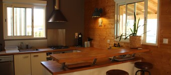 Wooden house by the sea