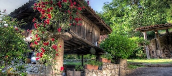 Tradizionale casa di campagna asturiana in posizione tranquilla
