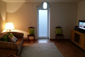 Télévision, cheminée, livres