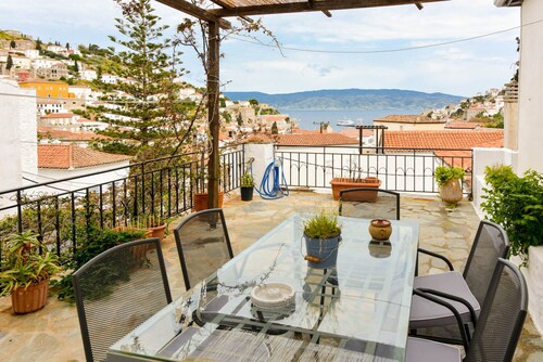  Hydra Stadt Panoramablick auf das Meer