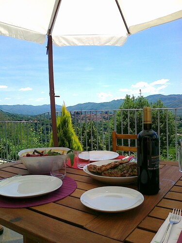 Outstanding 3 ensuite bedrooms panoramic Villa in Tuscany (Albiano,Barga,Lucca)