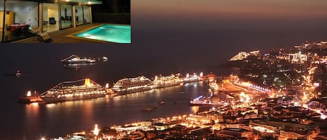 Piscina all'aperto, una piscina a sfioro