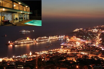 Best views of Funchal. Luxury 3 bed villa with heated pool. Near town centre.