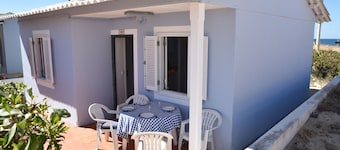 Faro, Algarve, Faro Beach, Beach House littéralement sur les dunes