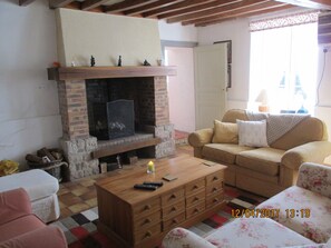 TV, fireplace, DVD player, books - Beautifully restored 19th-century farmhouse (Pré-En-Pail-Saint-Samson)