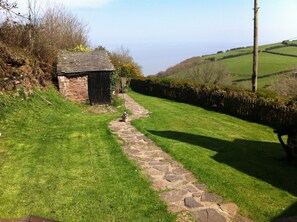 Property grounds - Parsonage Farm Stables, with stunning views down to the sea (Porlock)
