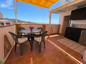 Outdoor dining - Spacious sunny traditional village house with sea views (Torrox)
