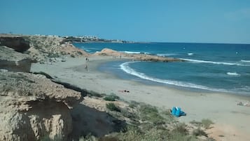 Beach nearby, sun loungers