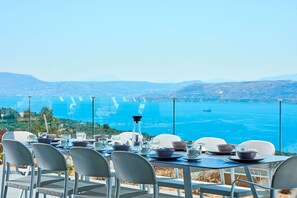 Outdoor dining - An exclusive fully staffed private villa for demanding holidays! (Chania)