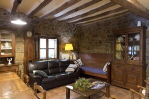 TV, fireplace, ping pong, books