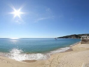 Beach nearby, sun-loungers