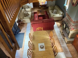 Télévision, cheminée